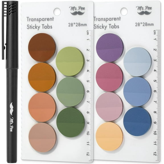 Mr. Pen- Transparent Sticky Notes, 560 Pcs, Assorted Colors