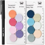 Mr. Pen- Transparent Sticky Notes, 560 Pcs, Pastel Colors, Round Translucent Sticky Notes