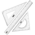 thumbnail image 1 of Mr. Pen Triangle Ruler and Square Set, 3 Pack Geometry Rulers, Clear Plastic, 1 of 7