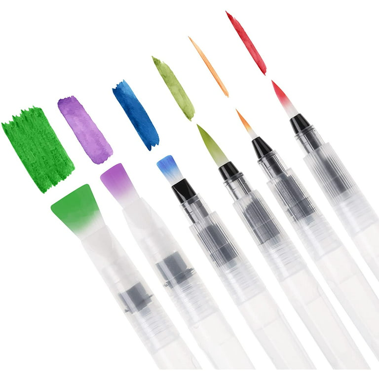 Mr. Pen- Watercolor Brush Pens, 6 pcs, Water Brush Pens for Watercolor, Water  Color Pen 