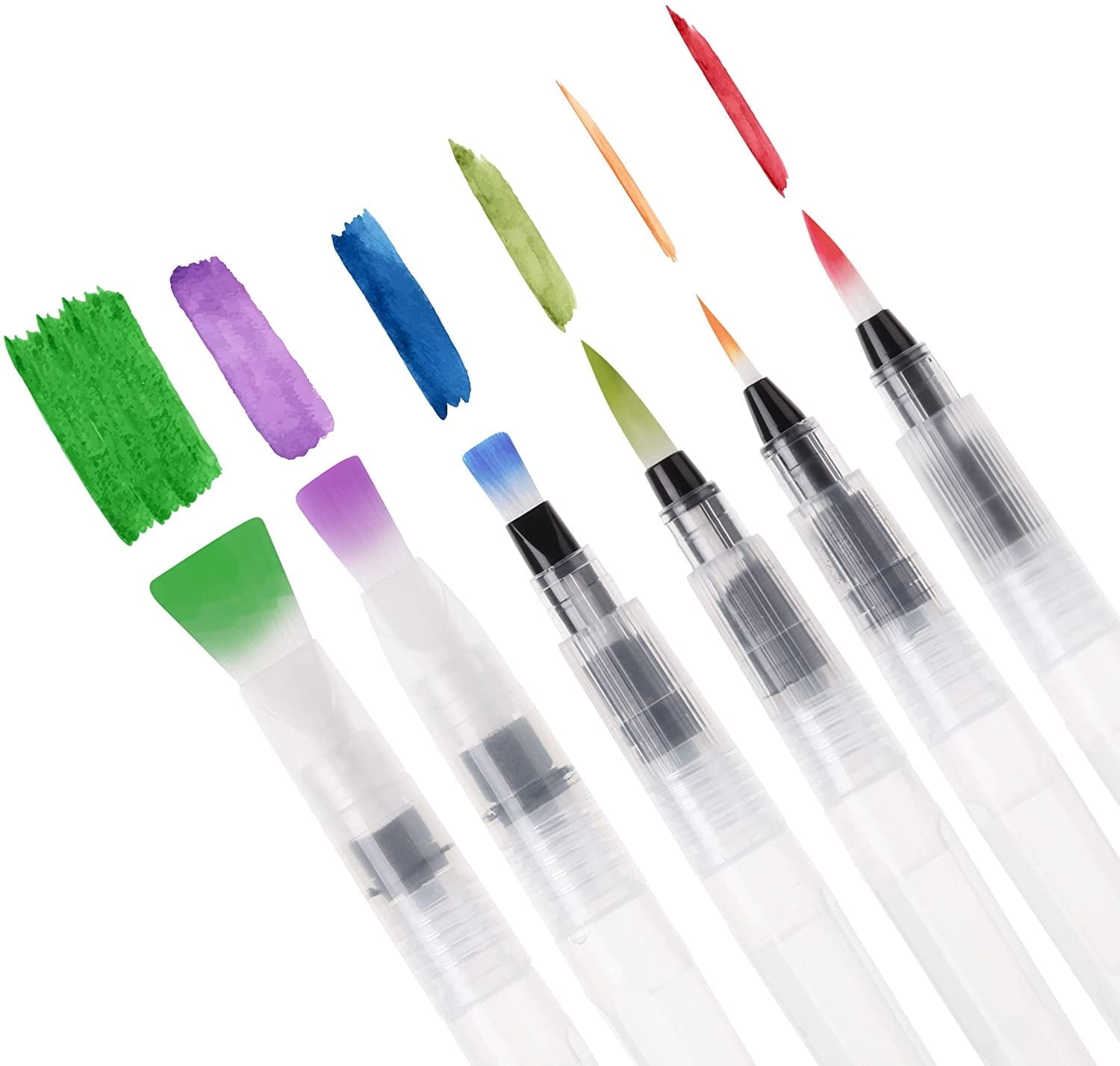 Mr. Pen- Watercolor Brush Pens, 6 pcs, Water Brush Pens for Watercolor, Water Color Pen