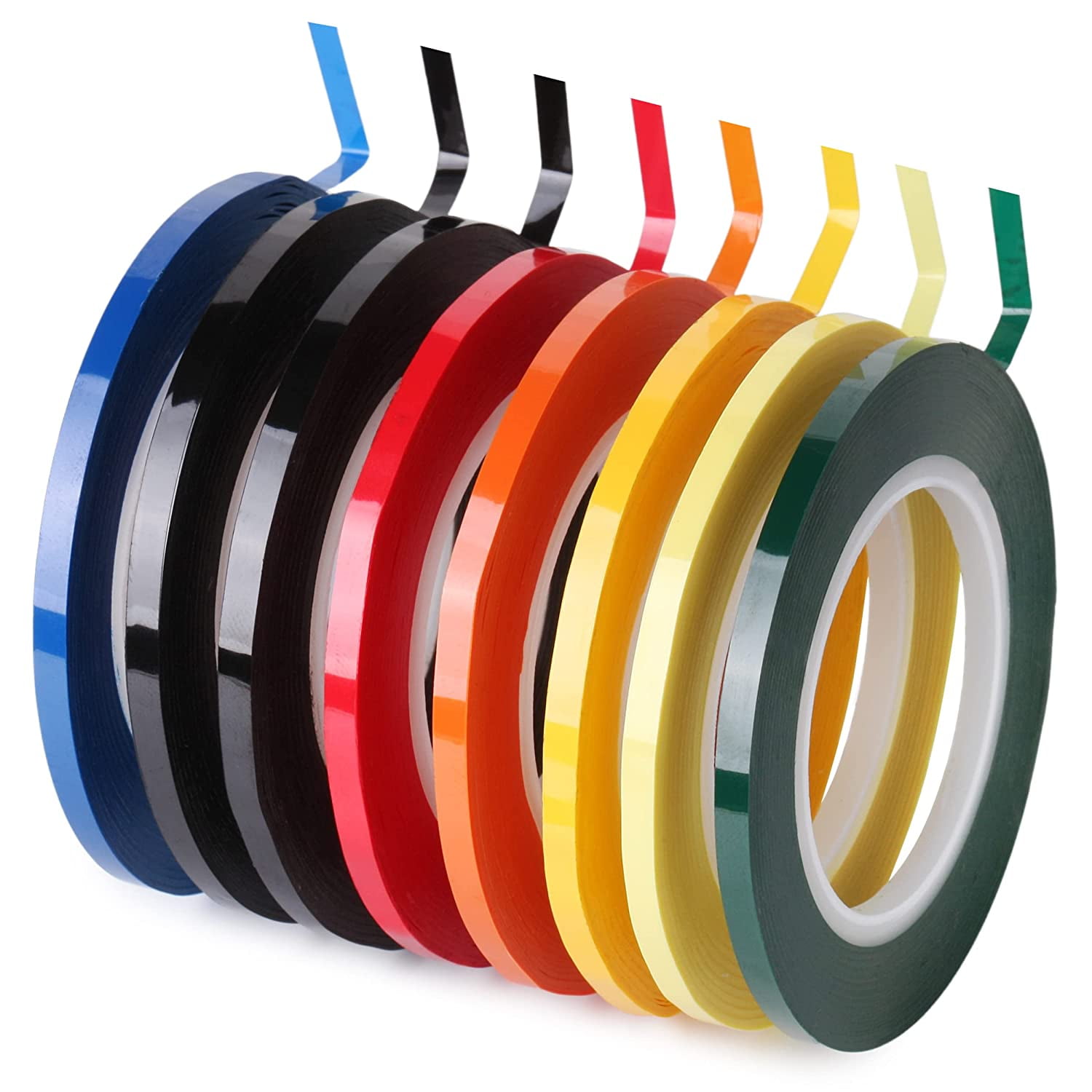 Mr. Pen Whiteboard Tape, 8 Pack, Assorted Colors, Thin Tape for Dry