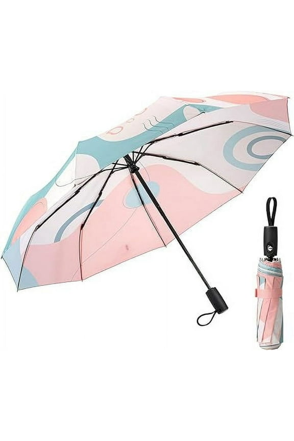 - Windproof Travel Umbrella, Automatic Umbrellas for Rain, Compact Umbrella