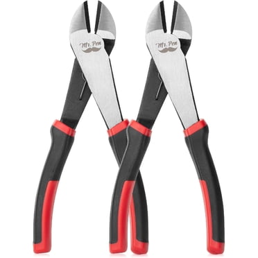 AMTECH 8-Inch Side Cutting Pliers - 200mm Heavy Duty Diagonal Wire Cutters With Cushion Grip