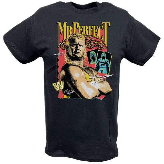 Mr Perfect Curt Hennig Poster Print Black T-shirt