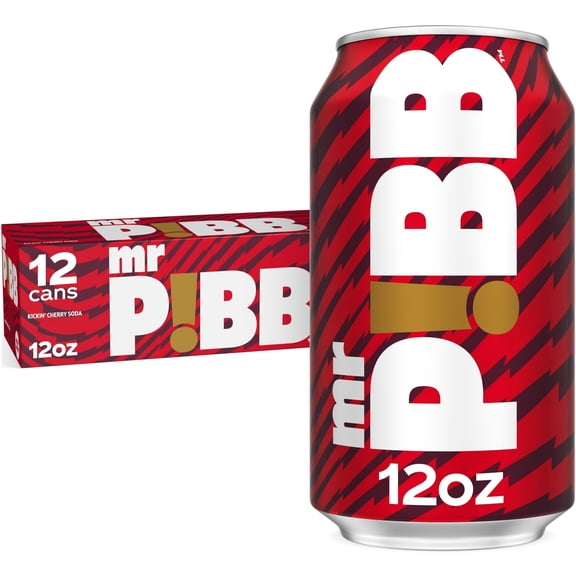 Mr. Pibb Cherry Soda Pop Fridge Pack Cans, 12 fl oz, 12 Pack
