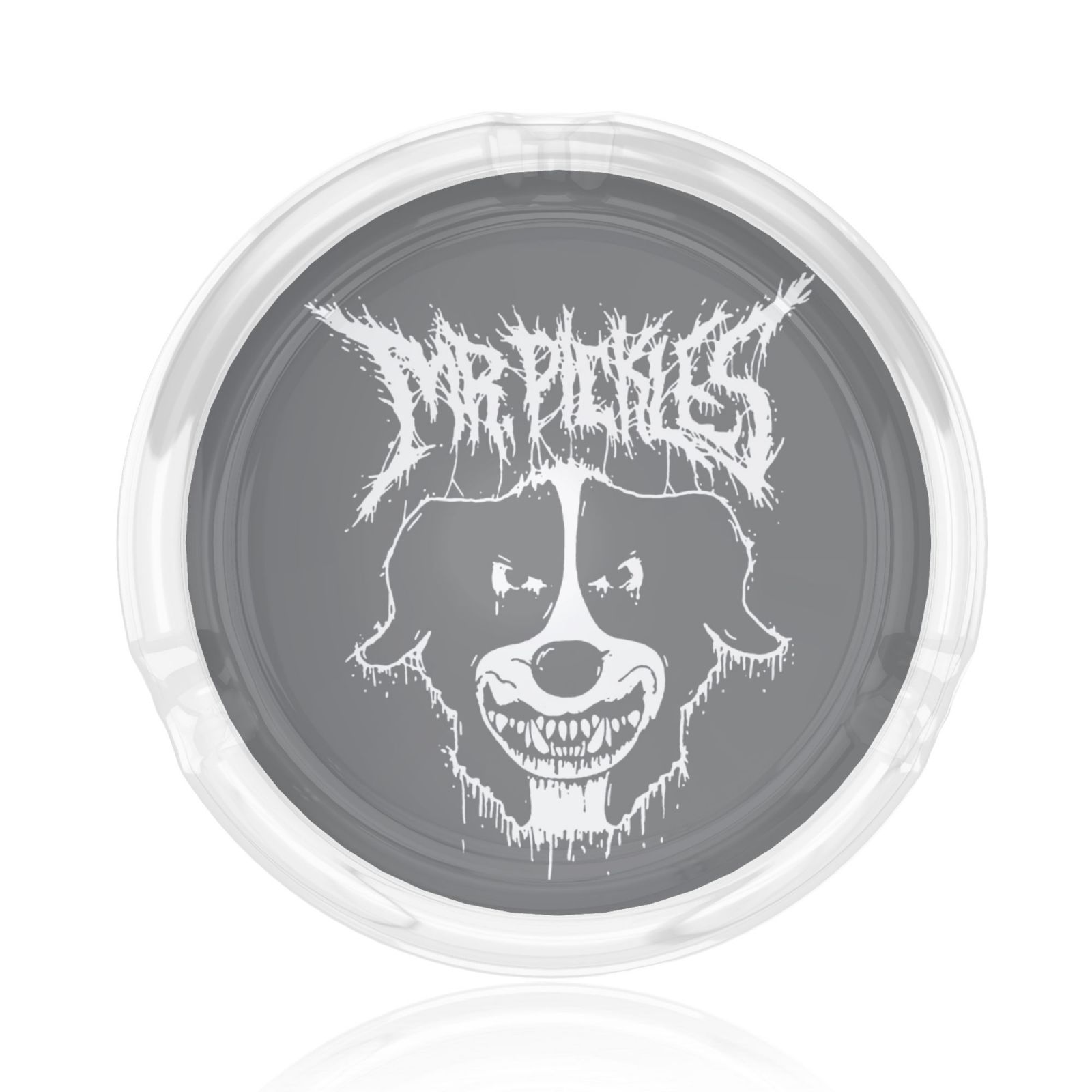 Mr. Pickles Death Metal Round Glass Ashtray 3d Printing For Indoor And