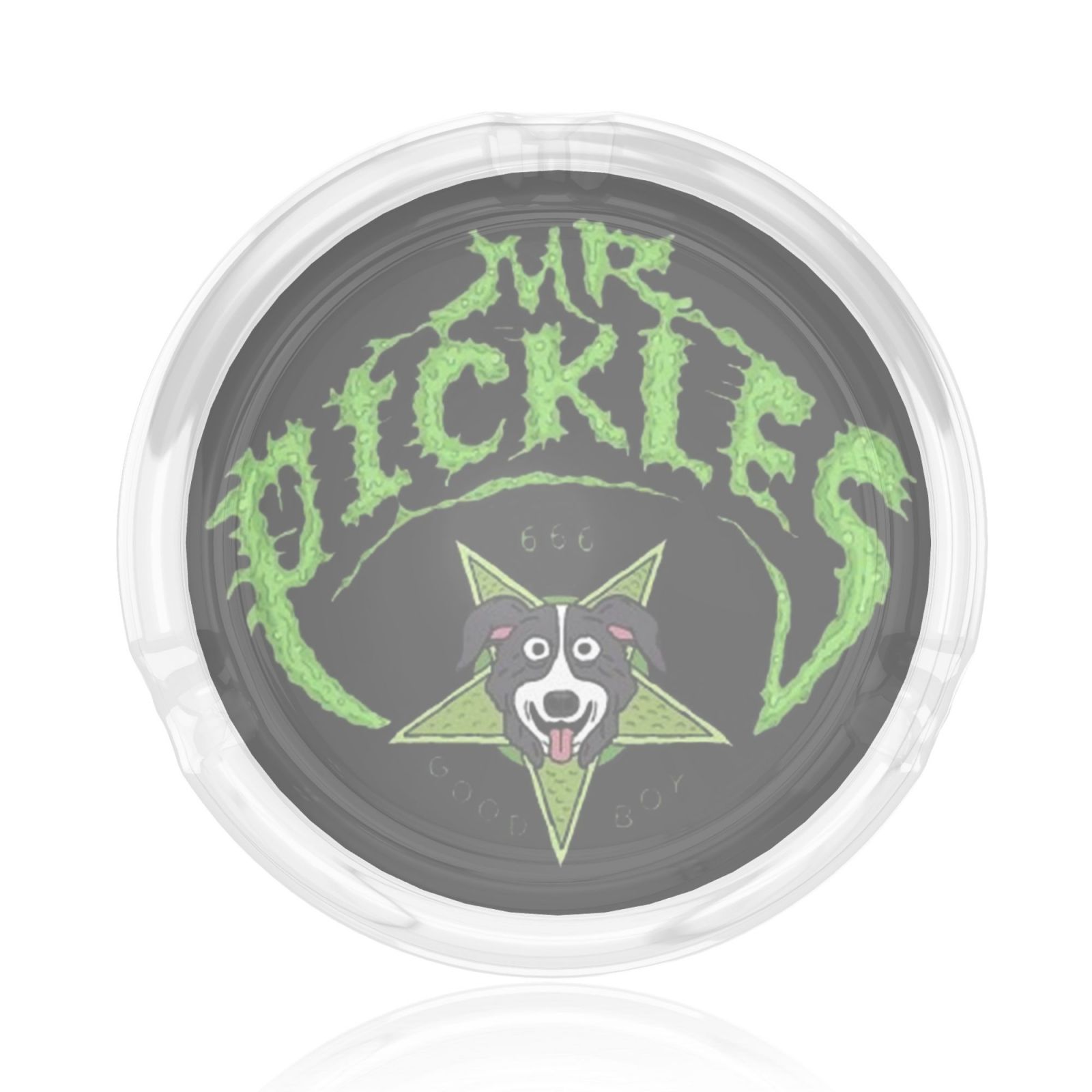 Mr Pickles Round Glass Ashtray 3d Printing For Indoor And Outdoor, Home