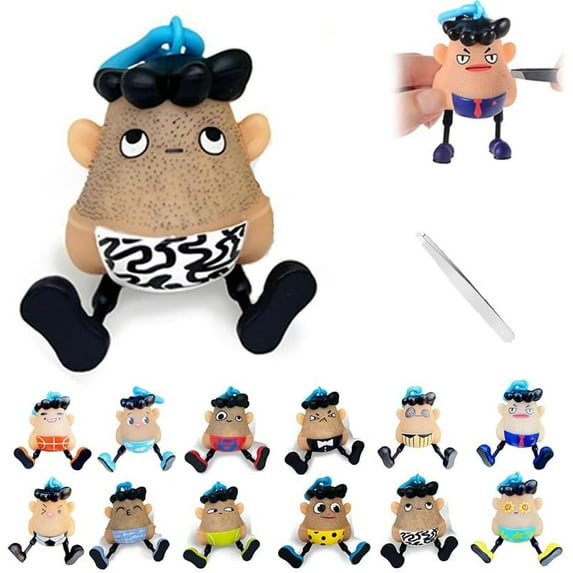 Mr Plucky Toy, 2024 New Hair Plucking Fidget Toy with Tweezers, Hair Plucking Toy with Tweezers, Stress Relief Toy for Sensory, Keychain Toys, for a Picking Addiction