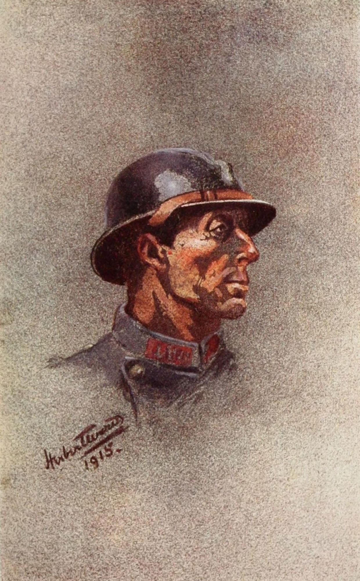 Mr Poilu 1916 A Blue Devil Canvas Art - Herbert Ward (18 x 24)