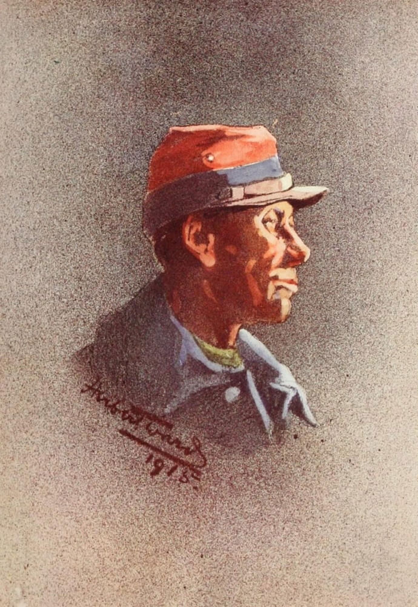 Mr Poilu 1916 A Fantassin (Infantry) Canvas Art - Herbert Ward (18 x 24)