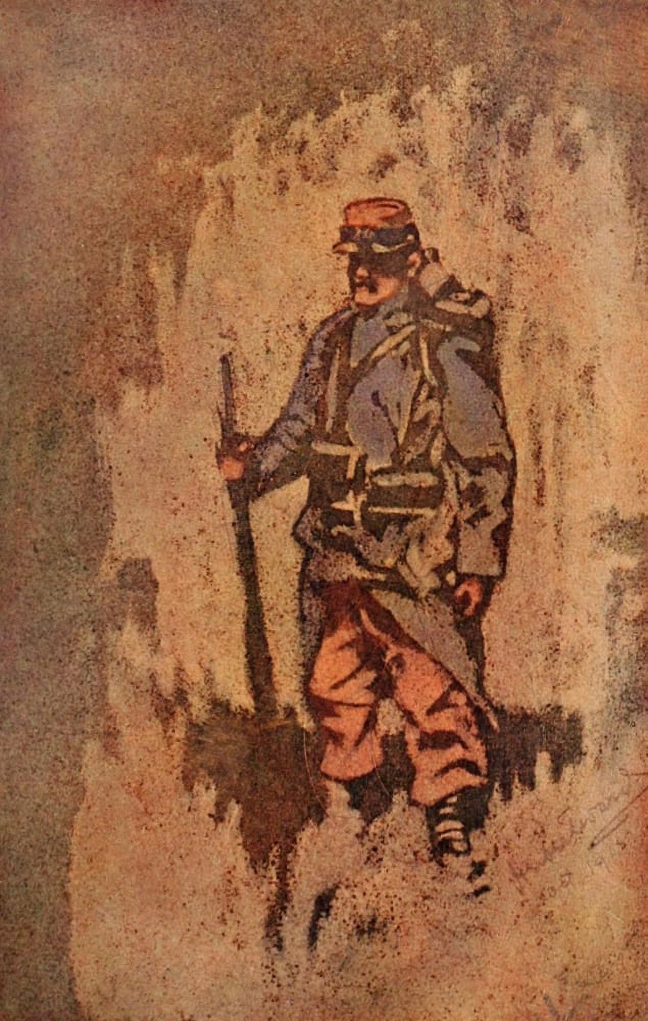 Mr Poilu 1916 A French Infantryman Canvas Art - Herbert Ward (24 x 36)