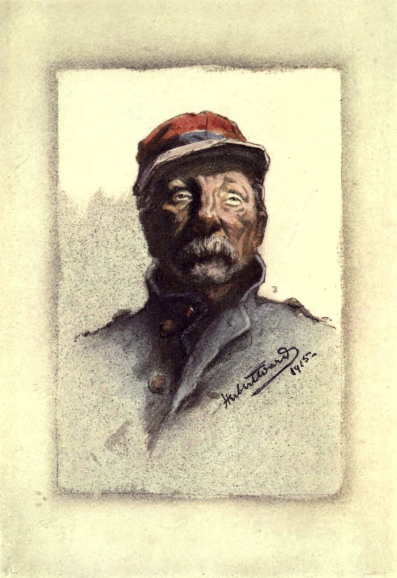 Mr Poilu 1916 A French Reserviste Canvas Art - Herbert Ward (18 x 24)