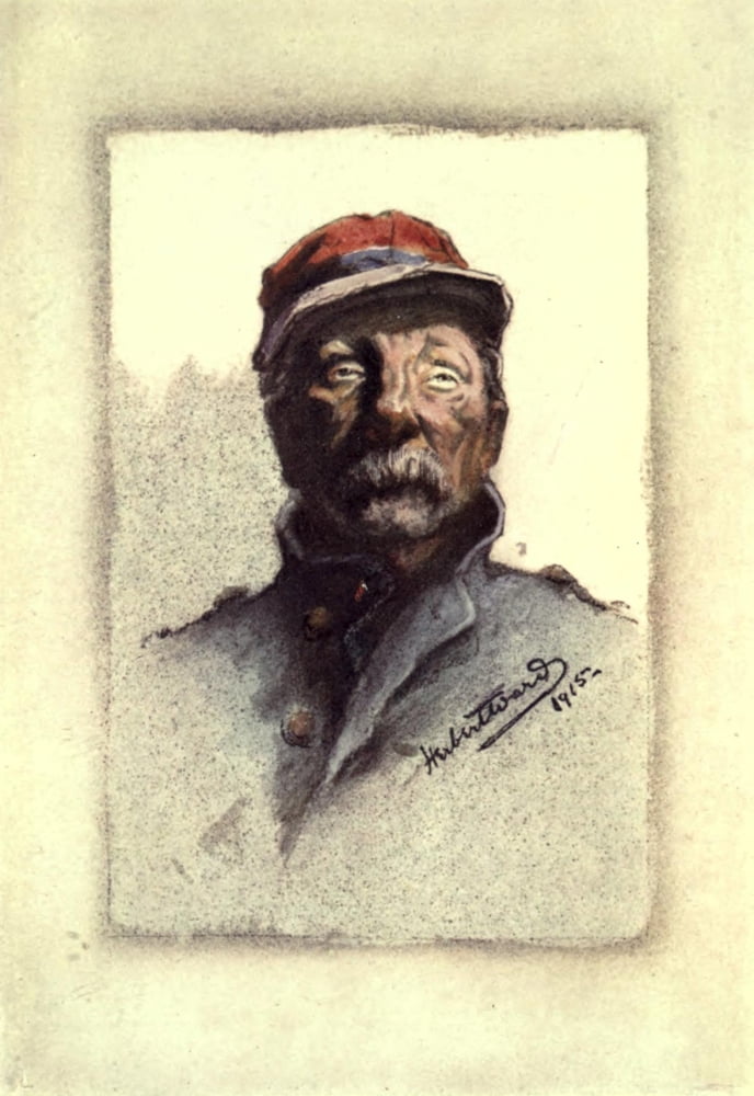 Mr Poilu 1916 A French Reserviste Canvas Art - Herbert Ward (24 x 36)