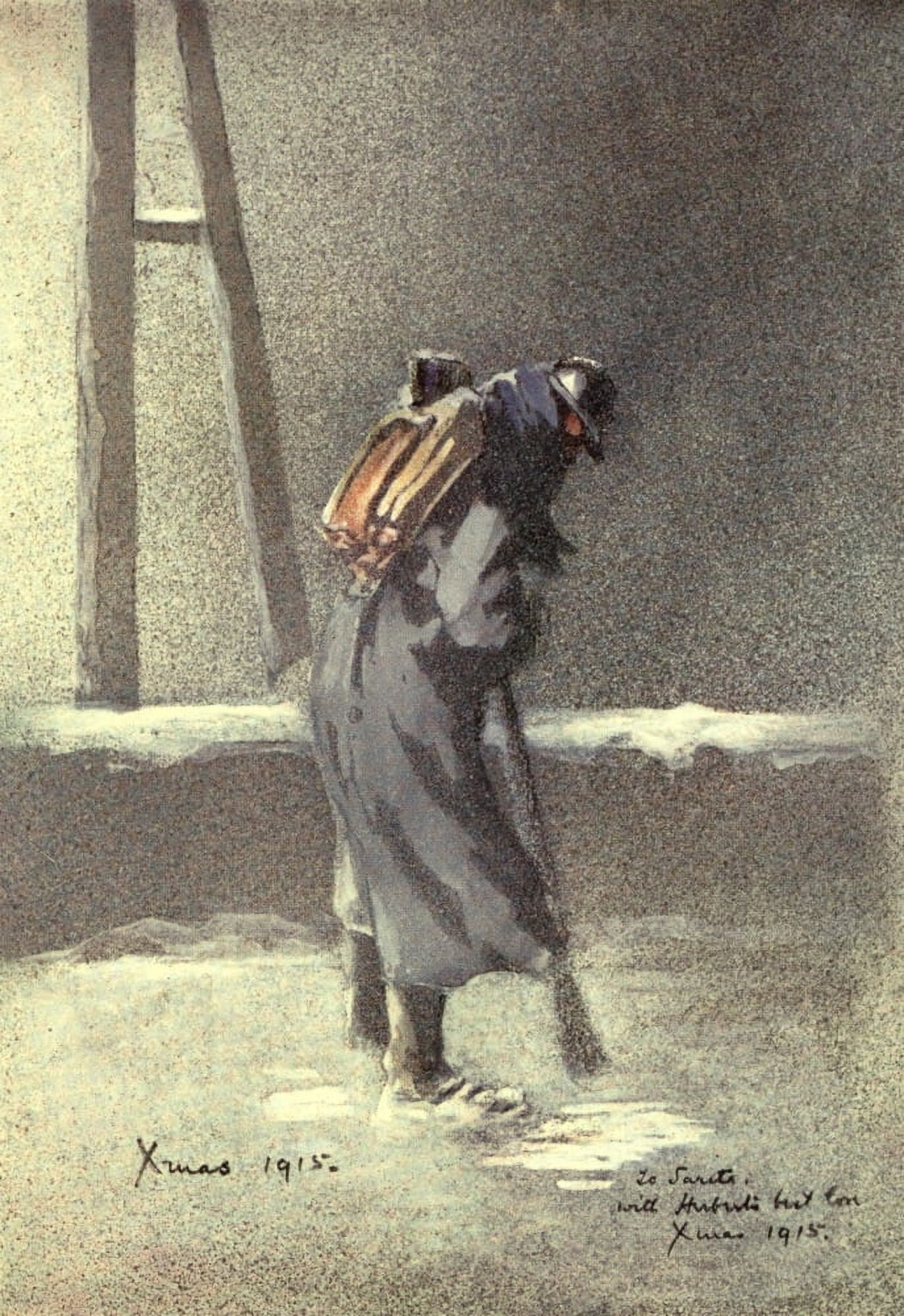 Mr Poilu 1916 A Sentry Canvas Art - Herbert Ward (24 x 36)
