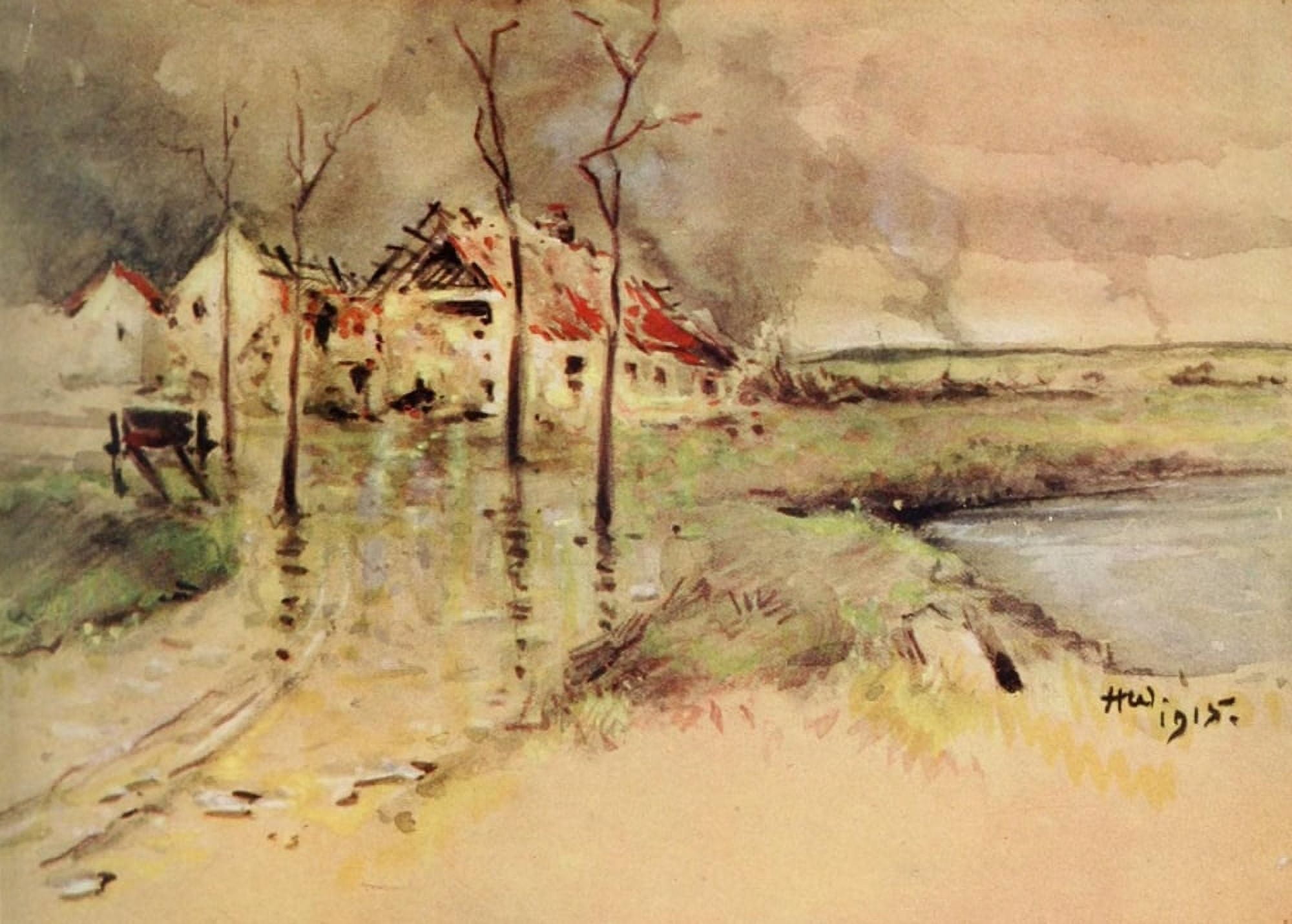 Mr Poilu 1916 Near Luneville Canvas Art - Herbert Ward (18 x 24)