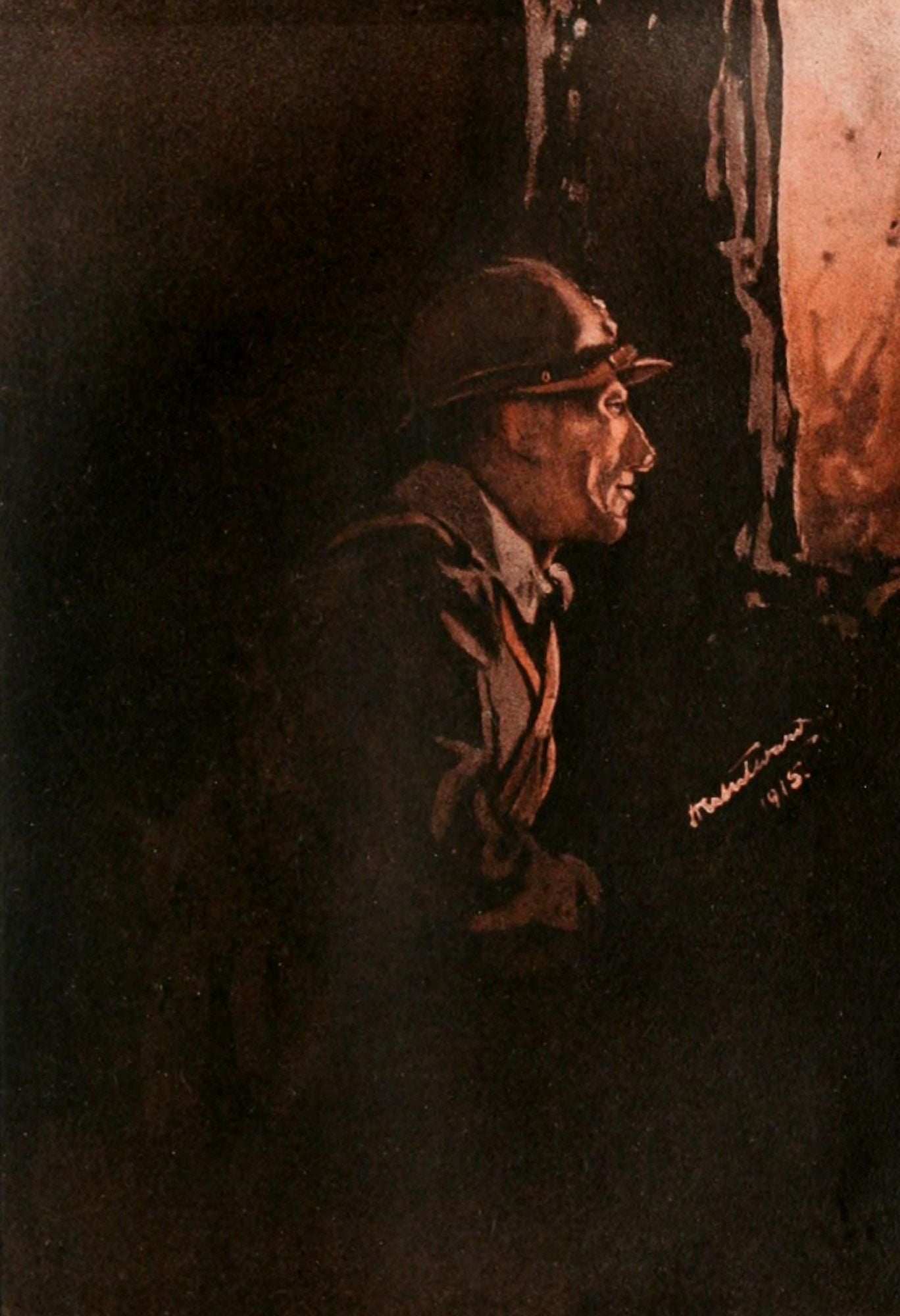 Mr Poilu 1916 Under Shell-fire Canvas Art - Herbert Ward (24 x 36)