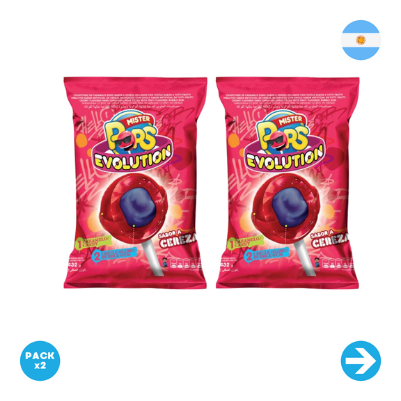 Mr Pops - Cherry Lollipop Evolution - 432Gr - x2 units