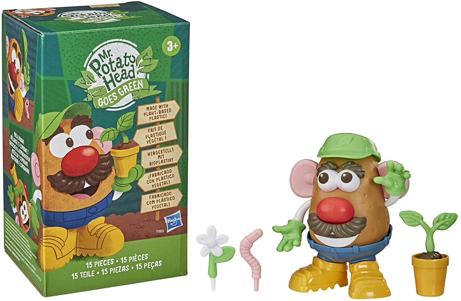 Mr Potato Head Goes Green Toy for Kids Ages 3 and up, Made with Plant-Based Plastic and FSC-Certified Paper Packaging - image 1 of 7