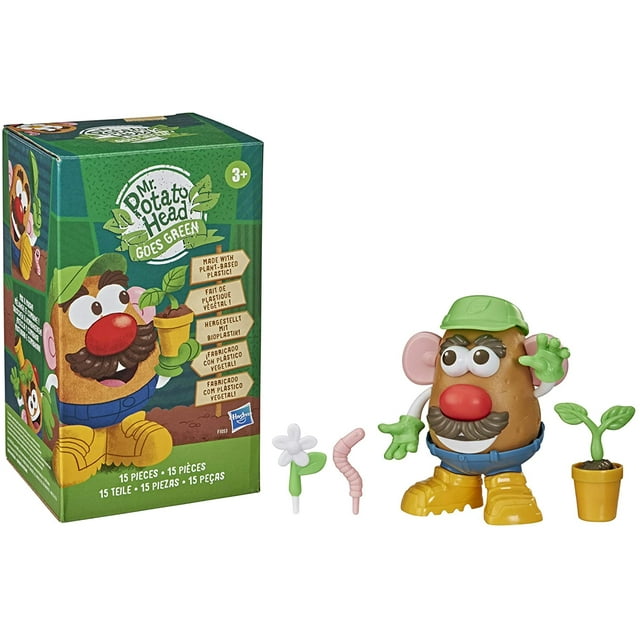 Mr Potato Head Goes Green Toy for Kids Ages 3 and up, Made with Plant-Based Plastic and FSC-Certified Paper Packaging