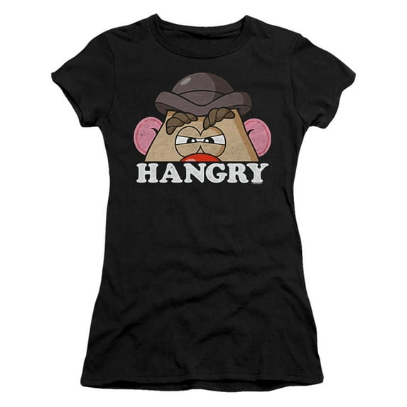 Mr Potato Head Hangry S/S Junior Women's T-Shirt Sheer Black