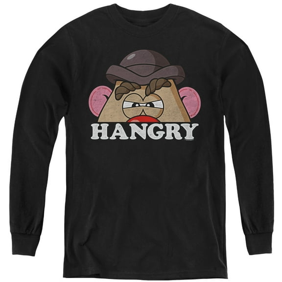 Mr Potato Head Hangry Youth Long Sleeve T-Shirt Black