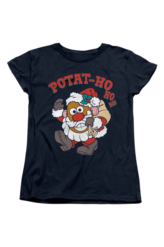 Mr Potato Head Ho Ho Ho S/S Women's T-Shirt Navy
