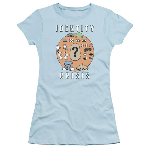 Mr Potato Head Identity Crisis S/S Junior Women's T-Shirt Sheer Light Blue