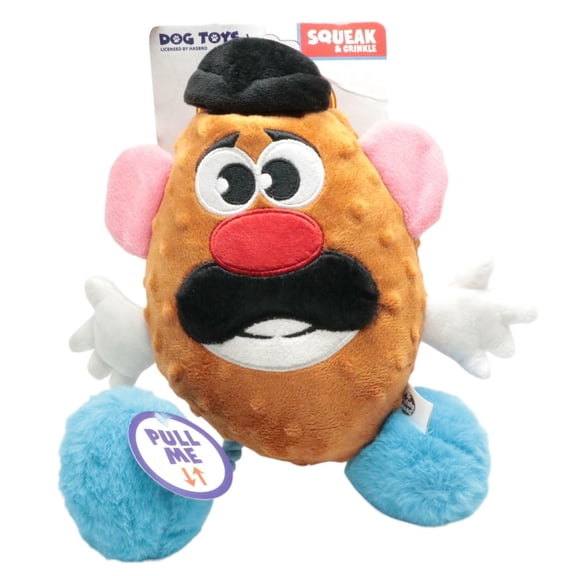 Mr. Potato Head Plush 12'' Dog Toy ~ Squeak, Crinkle & Rope