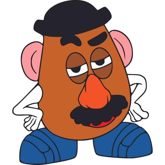 The Mr. Potato Head Toy Story Cartoon Customized Name Wall Decal - Custom Vinyl Wall Art - Personalized Name - Baby Girl Boy Kid Bedroom Wall Decal Room Decor Wall Sticker Decoration Size (20x20 inch)