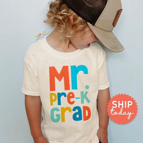 Mr. Pre-K Grad Shirt, Pre-K Graduation Tshirt Last Day Of Preschool Shirt, Preschooler T-Shirt, Pre-K Gift (Bc-Sch94), New Born, Baby Shower Gift, New Parents Gift