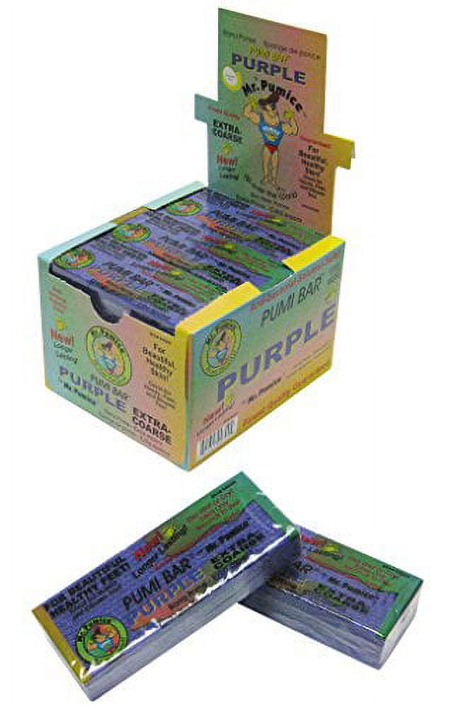 Mr. Pumice Purple Pumi Bar (12Count Display Box) ExtraCoarse Callus