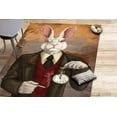 thumbnail image 1 of Mr. Rabbit Rugs, White Rabbit Rug, Modern Rug, Animal Rug, Office Decor Rug, Front Door Rug, Gift For Her, 3D Printeds Rug, Pet Friendly Rug, 1.7'x2.3' - 50x70 cm, 1 of 8