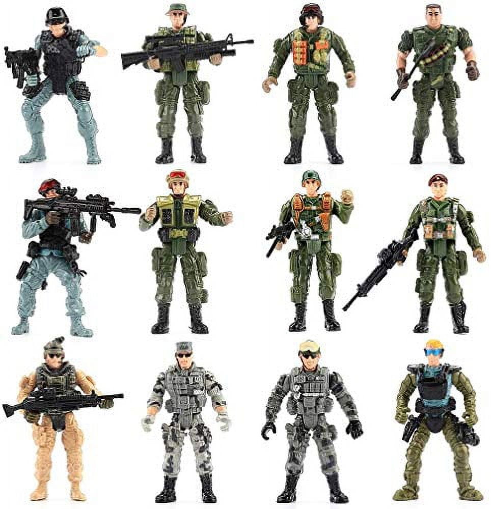 Mr. River Special Forces Combat Ages 3+ Action Figures, 4 inches, 12 Pieces
