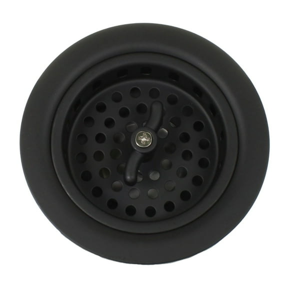 Mr. Scrappy  3.5" Drain Assembly with Basket Strainer, Black 21-DSB-BK