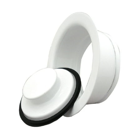 Mr. Scrappy Garbage Disposal Flange and Stopper Kit for Standard 3.5" Sink Drains, White 21-DSFS3-WH