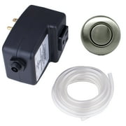 Mr. Scrappy Garbage Disposal Air Switch Kit with Brushed Nickel Button, Counter Top On/Off Switch for Waste Disposal 20-MSAS-65-BN