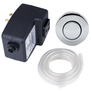 Mr. Scrappy Garbage Disposal Air Switch Kit with Chrome Button, Counter Top On/Off Switch for Waste Disposal 20-MSAS-65-C