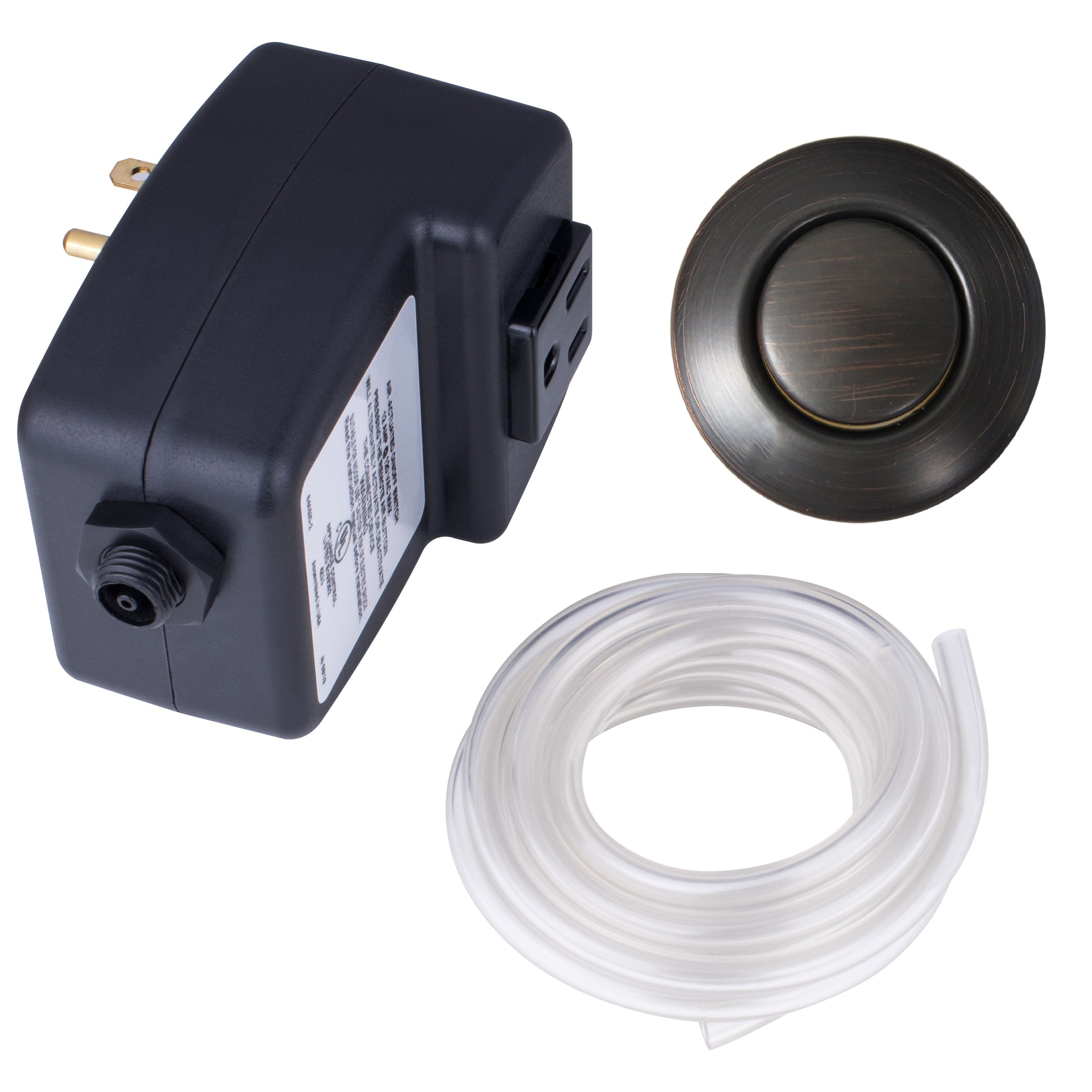 Mr. Scrappy Garbage Disposal Air Switch Kit with Oil-Rubbed Bronze Button, Counter Top On/Off Switch for Waste Disposal 20-MSAS-65-ORB