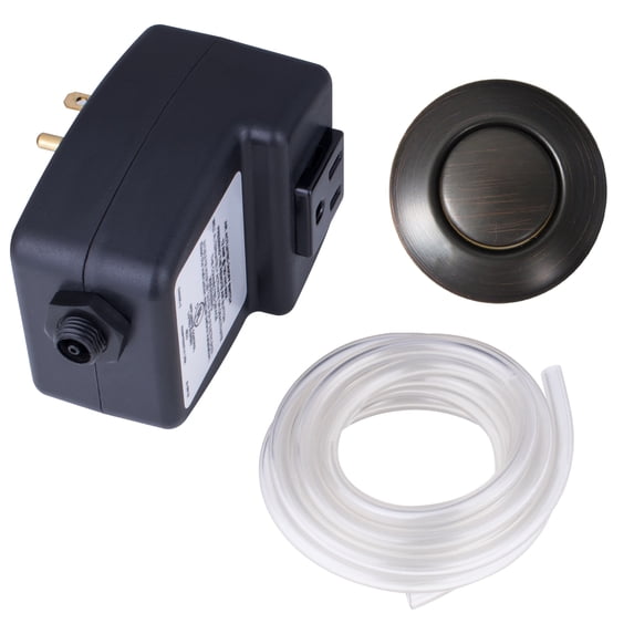 Mr. Scrappy Garbage Disposal Air Switch Kit with Oil-Rubbed Bronze Button, Counter Top On/Off Switch for Waste Disposal 20-MSAS-65-ORB