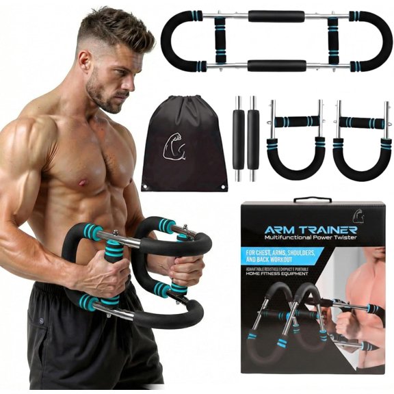 Mr Sculpt Gorilla Bar 90-120lb, Adjustable Twister Arm Trainer for Chest Workout. Trainer for Enhancing Upper . Gym Equipment for Strength. Portable Power Twister bar