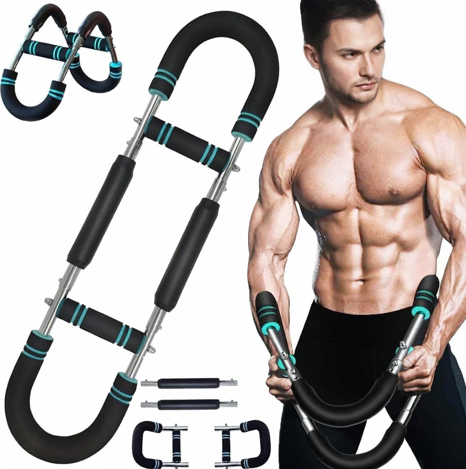Gorilla Bar, Gorilla Bar for Chest Workout,60-110lb Adjustable Twister Arm Trainer, Detachable Portable Power Twister Bar for Home Workout Equipment