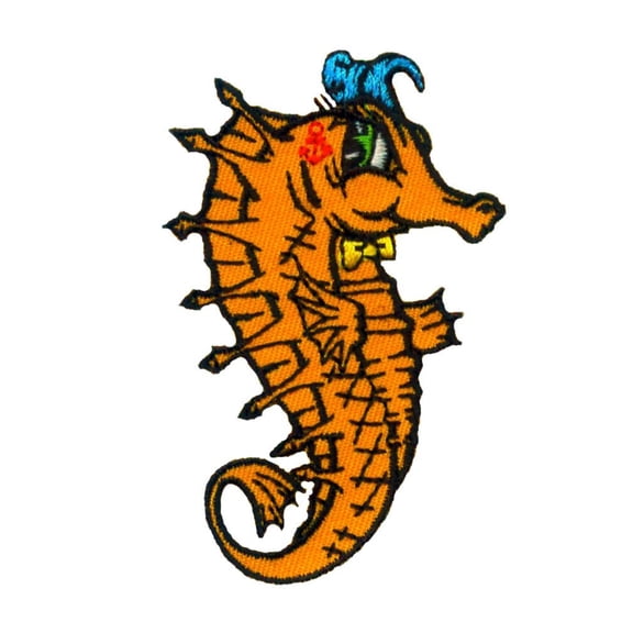 Mr. Seahorse Artist Reed Patch Ocean Animal Tattoo Embroidered Iron On Applique