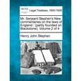 thumbnail image 1 of Mr. Serjeant Stephen's New commentaries on the laws of England: (partly founded on Blackstone). Volume 2 of 4 (Paperback), 1 of 1