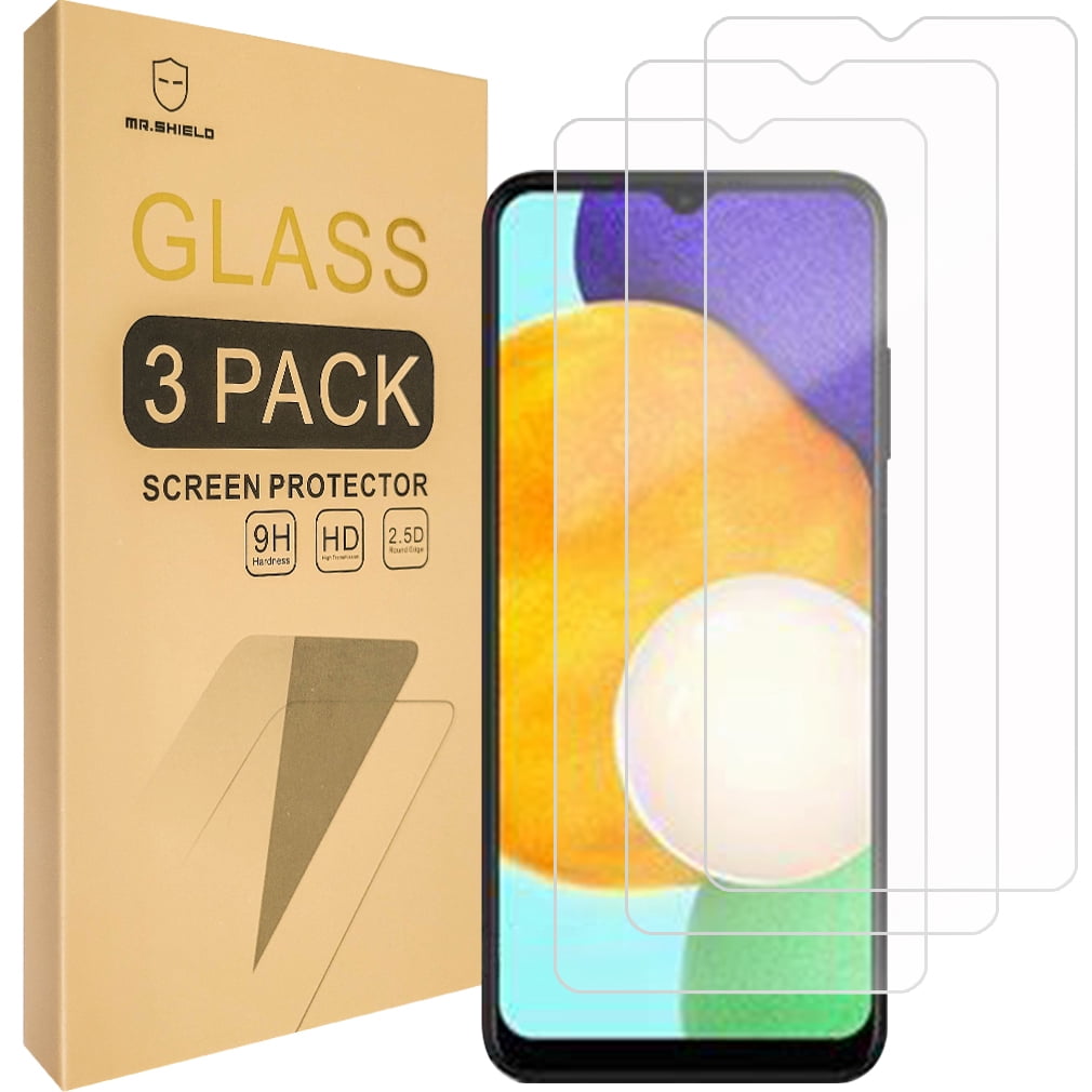 Mr.Shield [3-Pack] Designed For Samsung Galaxy A03s [Tempered Glass] [Japan Glass with 9H Hardness] Screen Protector