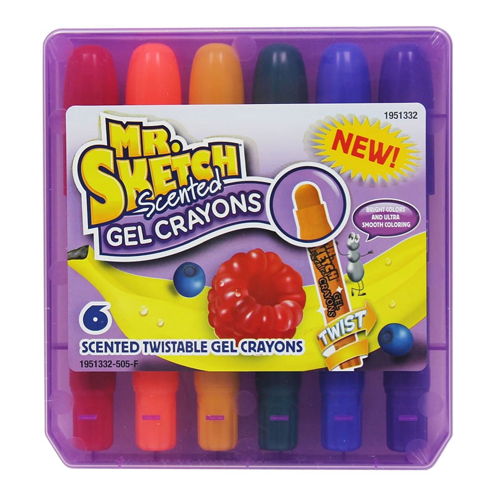 Mr. Sketch® Scented Twistable Gel Crayons, 6 Per Pack, 2 Packs