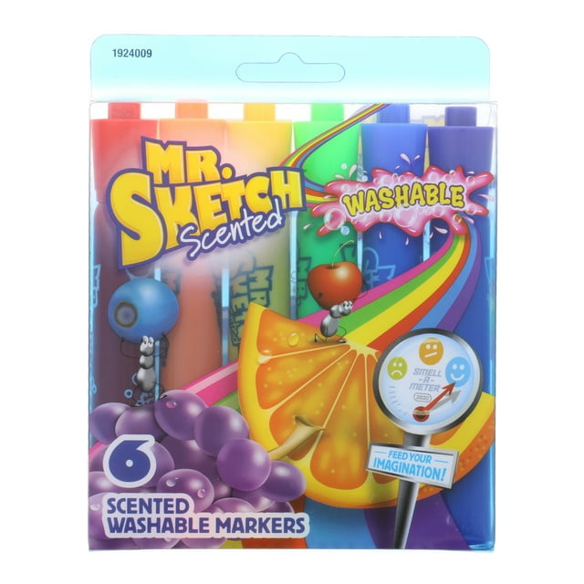 Mr.Sketch Scented Washable Marker Set 6/PkgChisel