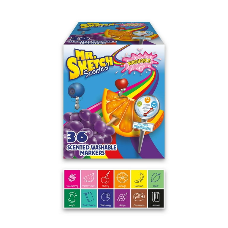 Mr. Sketch Kids Scented Washable Markers, Thick Chisel Tip