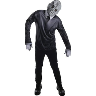 Men's Horror Zalgo Black/White Jumpsuit with Mask & Gloves Halloween  Costume, Assorted Sizes