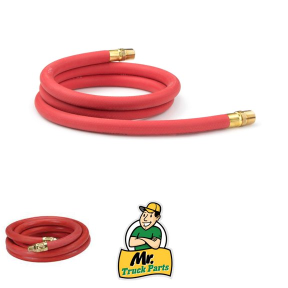 Mr. Snow Plow 12 FT Rubber Air Line Hose Red 3/8" OD 1/2" ID for Brake System Replacement